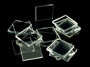 Crafters: Podstawki akrylowe - Transparentne - Kwadratowe 2x25 mm (15)